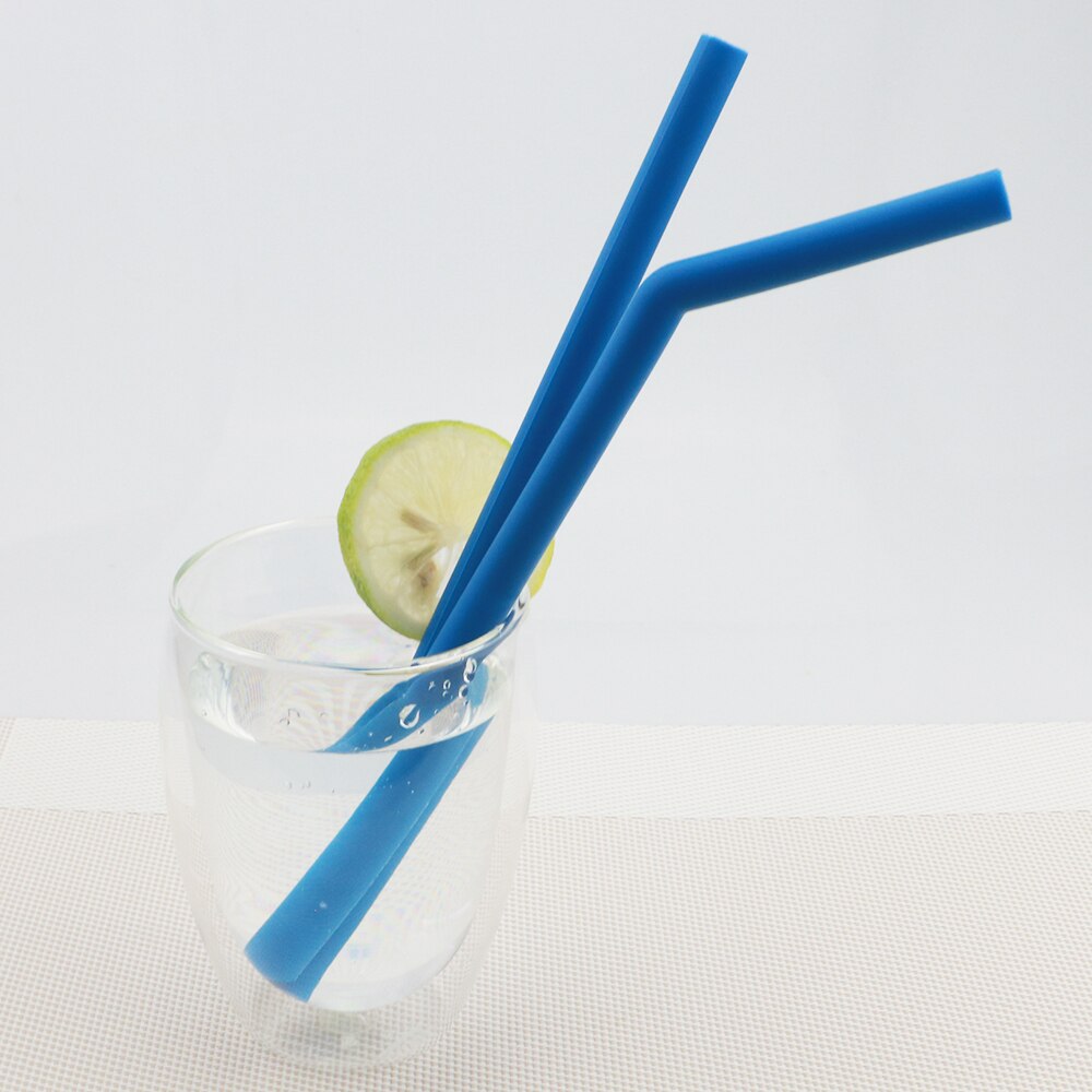 250MM Silicone Straw Reusable Drinking Straw Colorful Flexible Straw Wide 10mm Pearl Milk Tea Smoothies Straw With Cleaner Brush