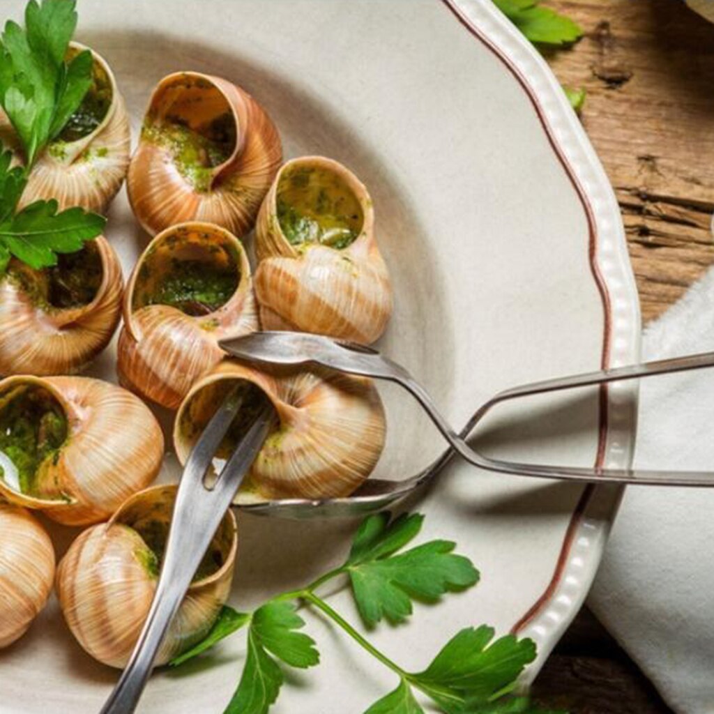 Slak Dining Bestaande Uit Slak Escargot Rvs Slak Tang Slak