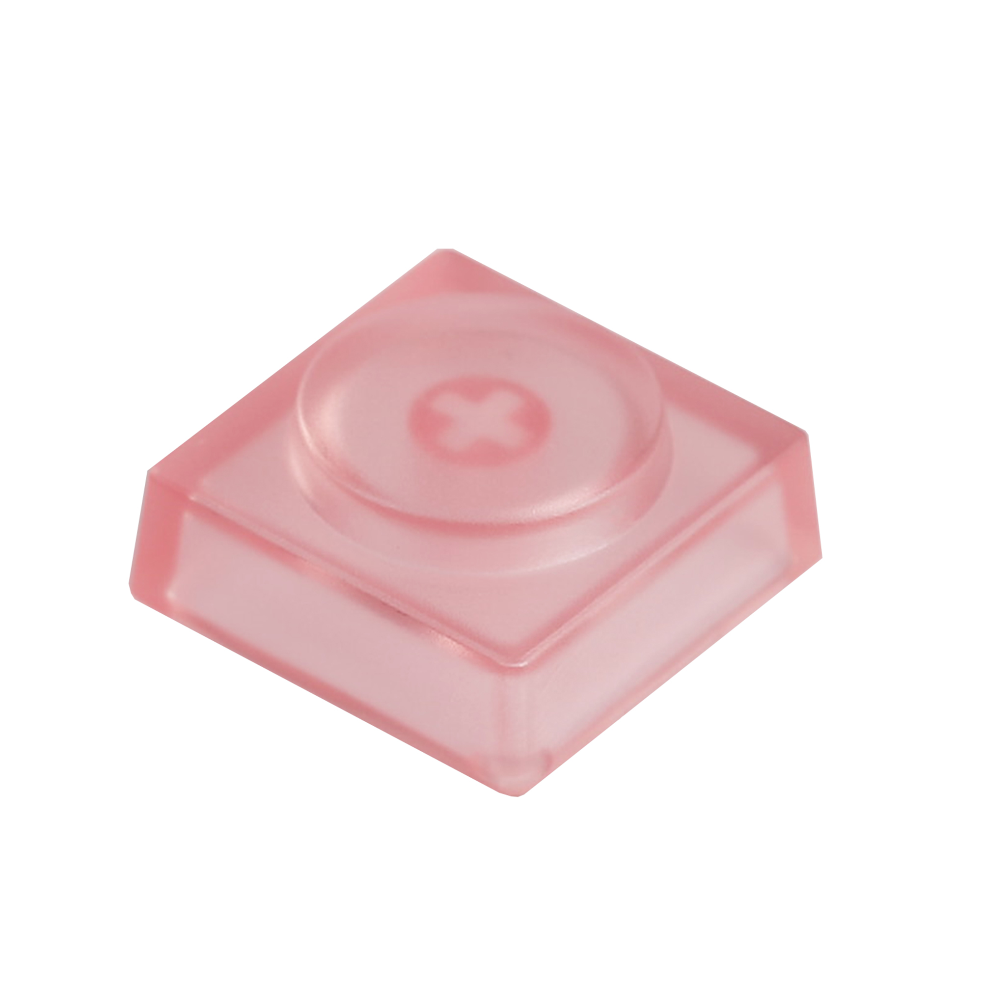 16pcs Blocks Bricks Low Profile Keycaps PBT Transparent Frosted Keycap for MX Mechanical Keyboard: Red