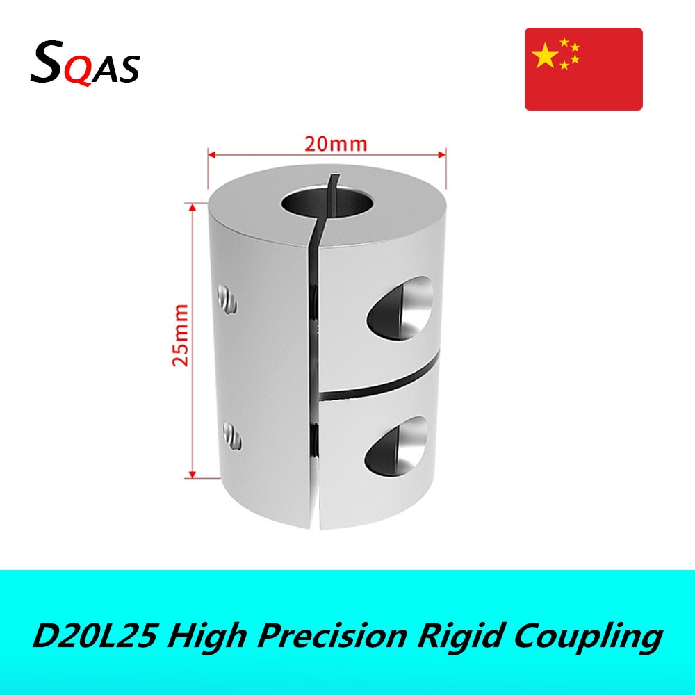 Stepper Motor coupler 1pcs D20L25 High Precision Rigid Coupling Aluminium alloy Shaft Coupler 4 M3 Screw For CNC parts