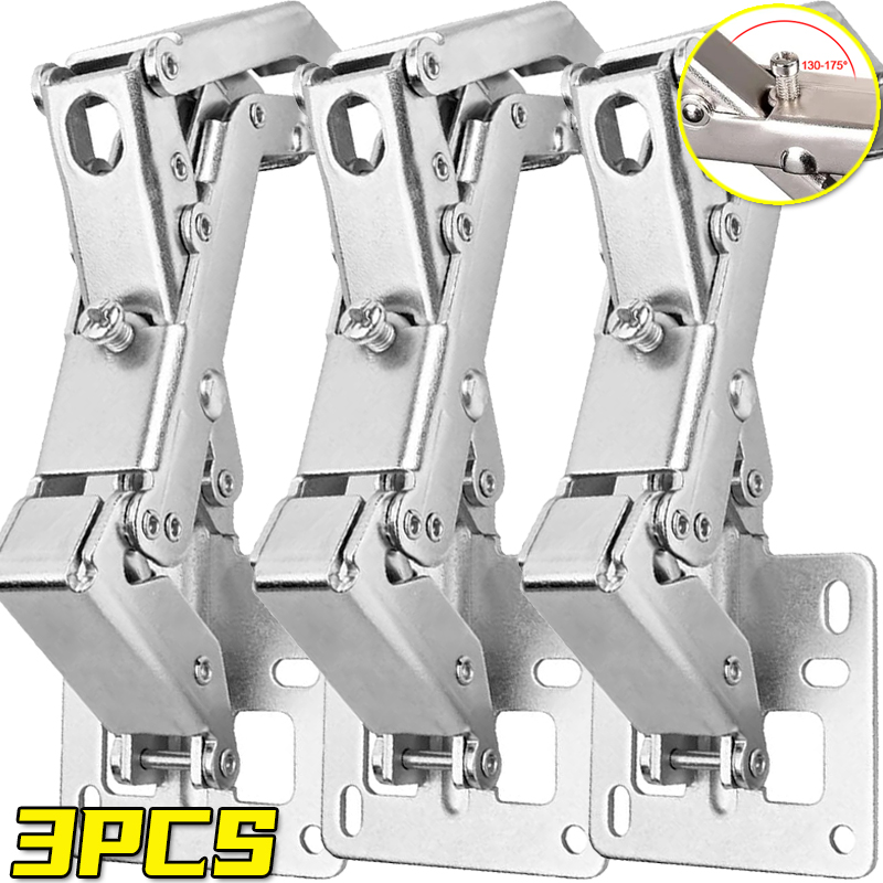 Skaphengsler 130-170 graders justerbar metallhengsel garderobe skapdør skjult hydraulisk myklukkende hengsel maskinvareverktøy
