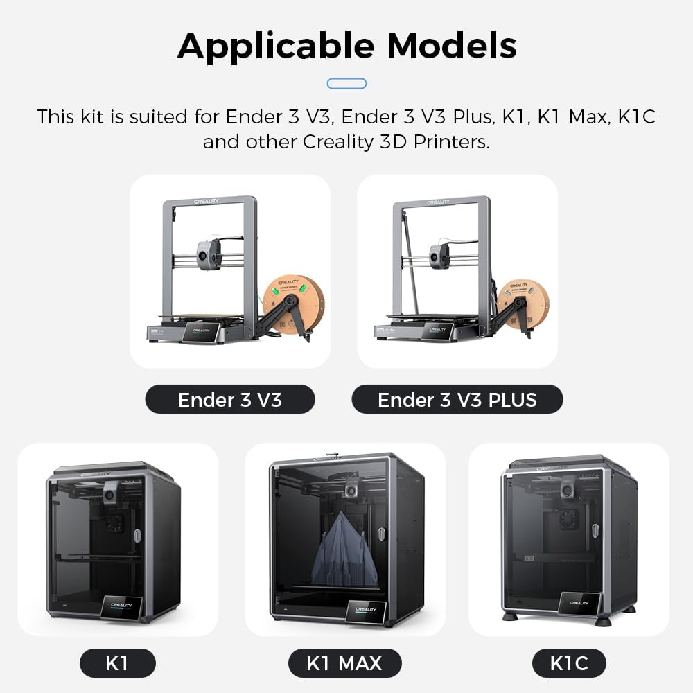 kit di accessori per tubi in PTFE serie Creality K1 con stampante 3D resistente al calore con filamento in PTFE da 1 M/2 M per K1/K1 Max/K1C/Ender 3 V3