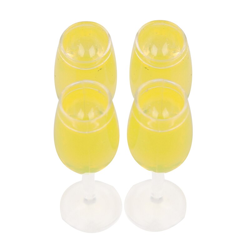 2/4Stck Mini 1/12 Puppenhaus Bahre Tasse Simulation Möbel Wein Glas Becher für Puppe Haus Dekoration Zubehör: 3