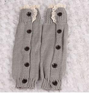 1 Paia Bambine Maglia Scaldamuscoli con Pizzo, ragazze Scaldamuscoli con Bottoni, può indossare venire avvio calzino: 5