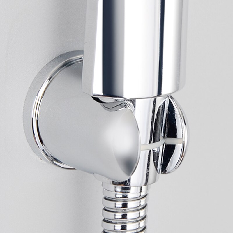 Abs handhållen dusch sprayhuvud hållare fäste väggmonterad för badrum hand spray hållare fäste krom svart borstad