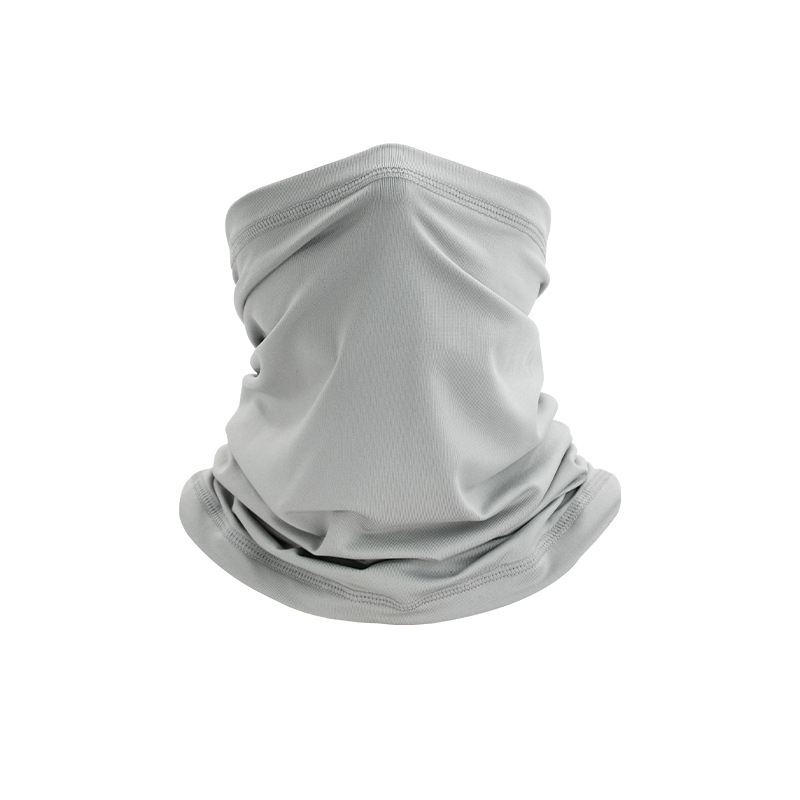 Pasamontañas transpirable de seda de hielo para exteriores, protector solar que absorbe el sudor, bufanda para conducir, Bandana para pescar, tocado para el cuello, accesorios para motocicleta: Beige