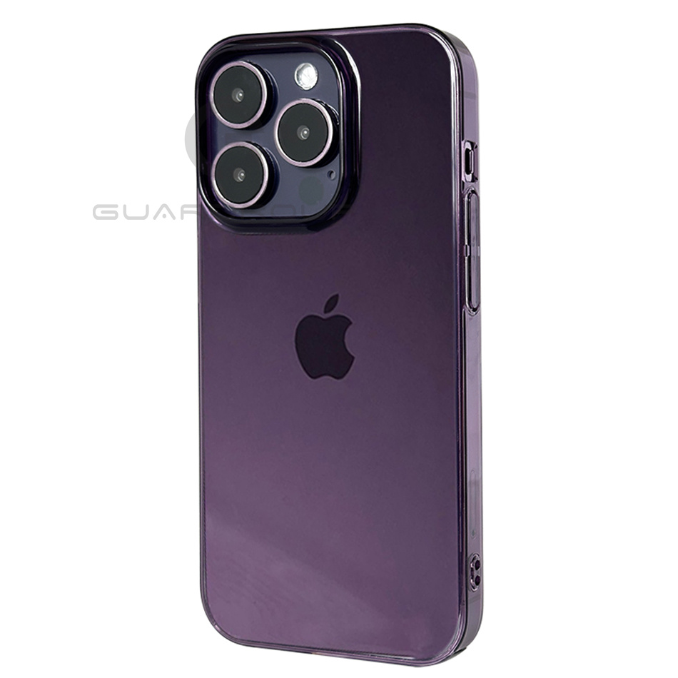 Coque de téléphone transparente en cristal clair pour iPhone, coque arrière, super mince, dur, PC, lumière, 12, 13, 14, 15 Pro Max, 14Pro, 15 Pro