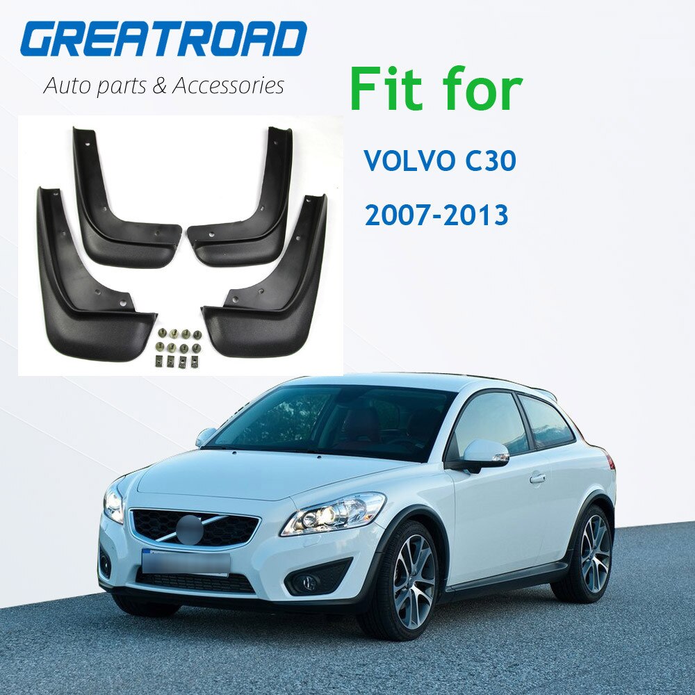 Car Mud Flaps For Volvo C30 S40 S60 S80 XC40 XC60 XC90 V40 V60 Mudflaps Splash Guards Mud Flap Mudguards Fender Styling: c30 07-13