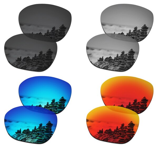 SmartVLT Replacement Lenses Polarized for Oakley Overtime Sunglasses - Multiple Pairs Packed: 4 Pairs Packed