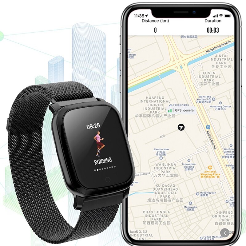 Carkira Smartwatch - Bluetooth 5.0 - Heart Rate & Blood Pressure Monitor - IP67 Waterproof - Fitness Tracker for Android & iOS