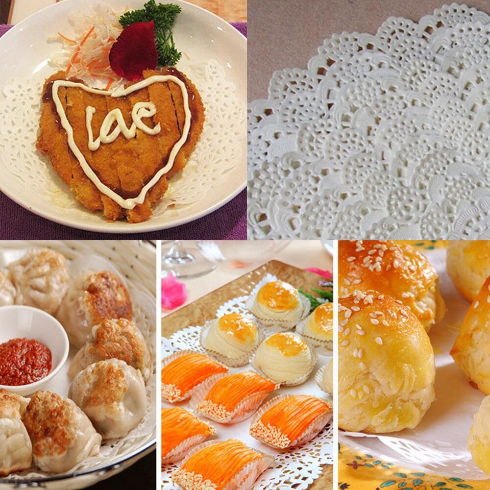 80 stk/lot vintage serviett romantisk uthult blondepapir doilies kakeholder håndverkspapir til bryllupsdekorasjon