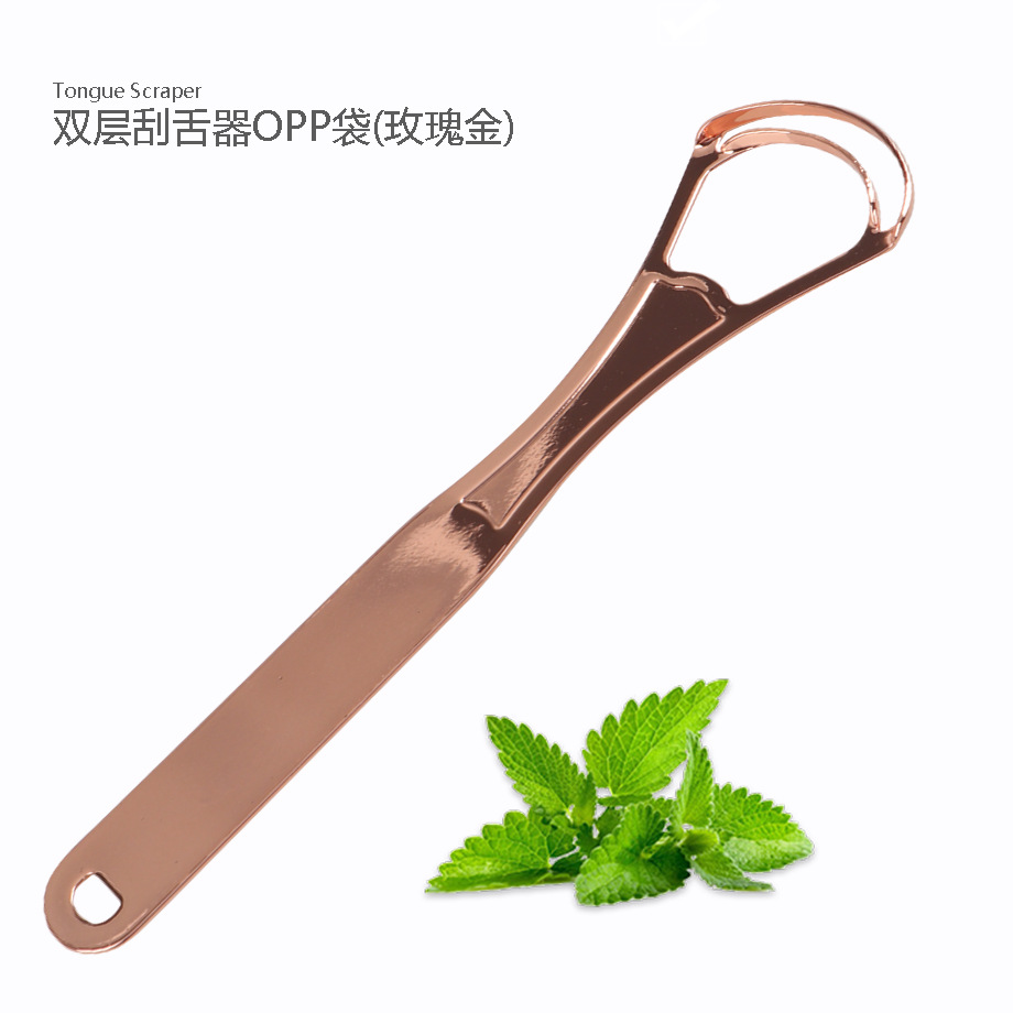 1/2 st återanvändbara tungskrapor i rostfritt stål, användbara för tungrengöring, fräsch andedräkt, rengöring av belagda tungor, munhygienvårdsverktyg: Rosröd