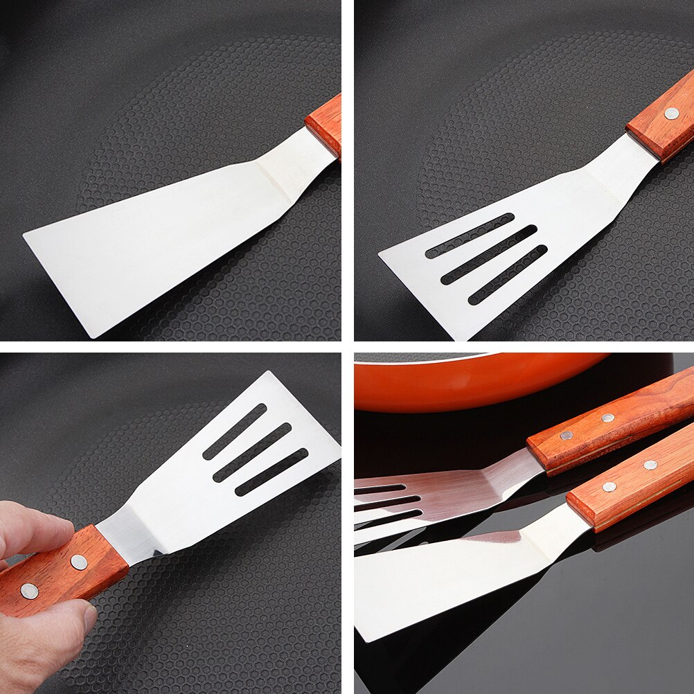 Leonyo 2 Pcs Long Narrow Metal Spatula Set, Steel Turner Flipper Patties Shrimps Griddle Accessories Tools Flat Top Cast Iron Bbq Grilling Hibachi Coo