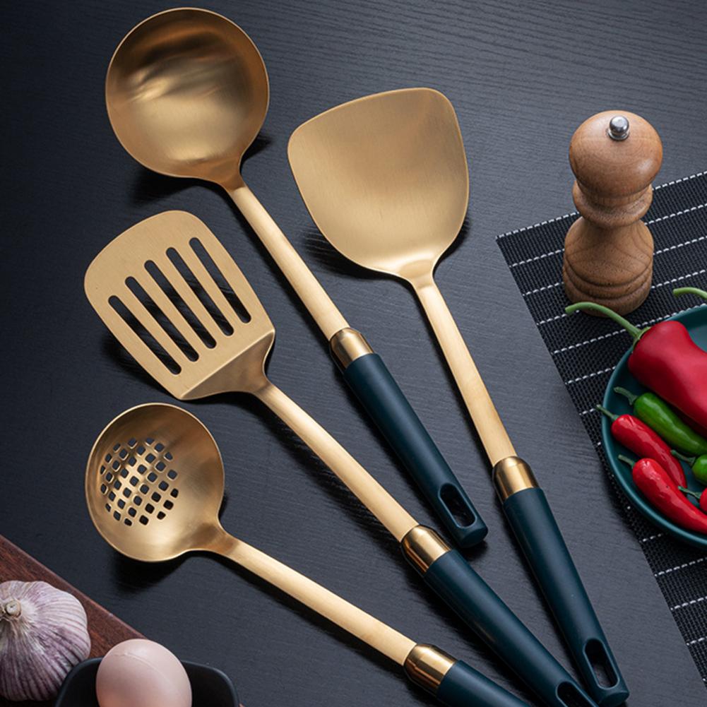 Portable Stainless Steel Turner/Ladle/ Soup Spoon/Spatula/Colander Non-stick kitchen Cooking Tool Cookware utensilios de cocina