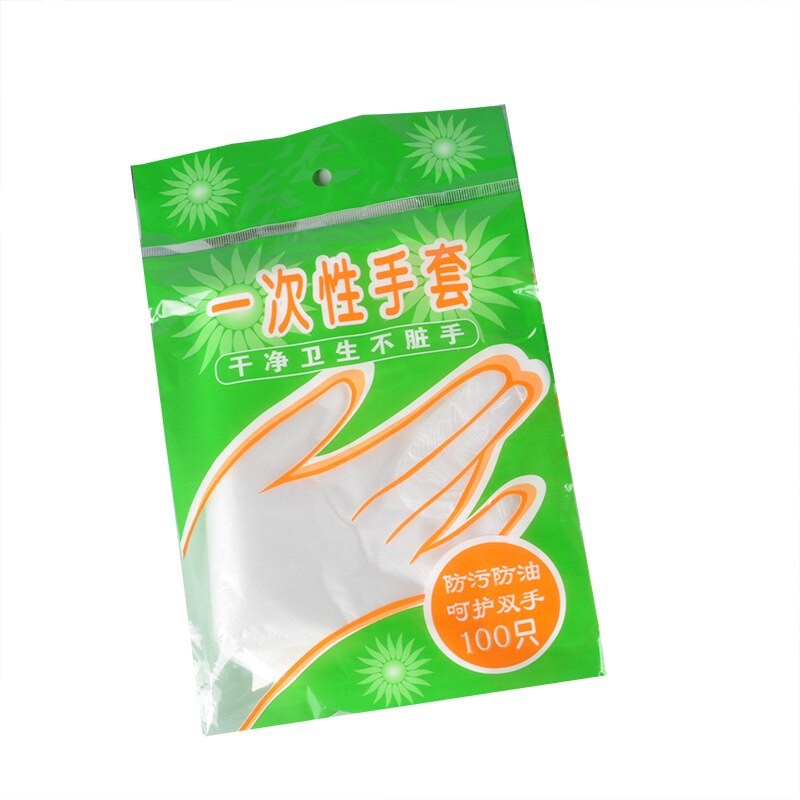 100Pcs Clear Wegwerphandschoenen Transparante Plastic Gezondheid Handschoenen Latex Gratis Voedsel Prep Veilig Handschoen Voor Koken Schoonmaken Bbq: Default Title