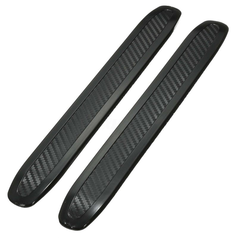 2Pcs Bumper Guard Strip Diy Accessoires Suv Body Protector Hoek Anti-Wrijven Rubber Zwart