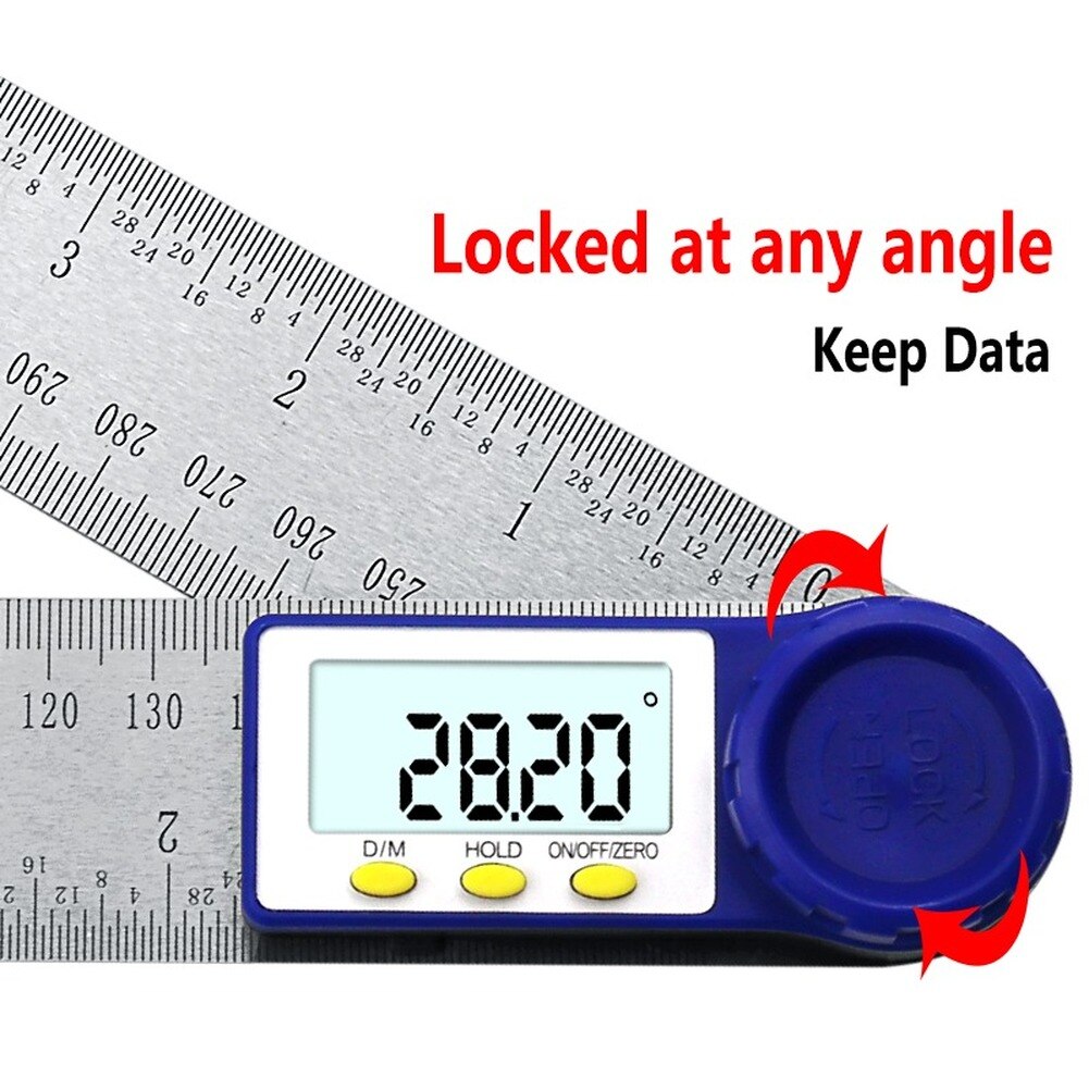 Digital Protractor 300mm Digital Angle Finder Protractor Ruler Meter Inclinometer Goniometer Level Electronic Angle Gauge