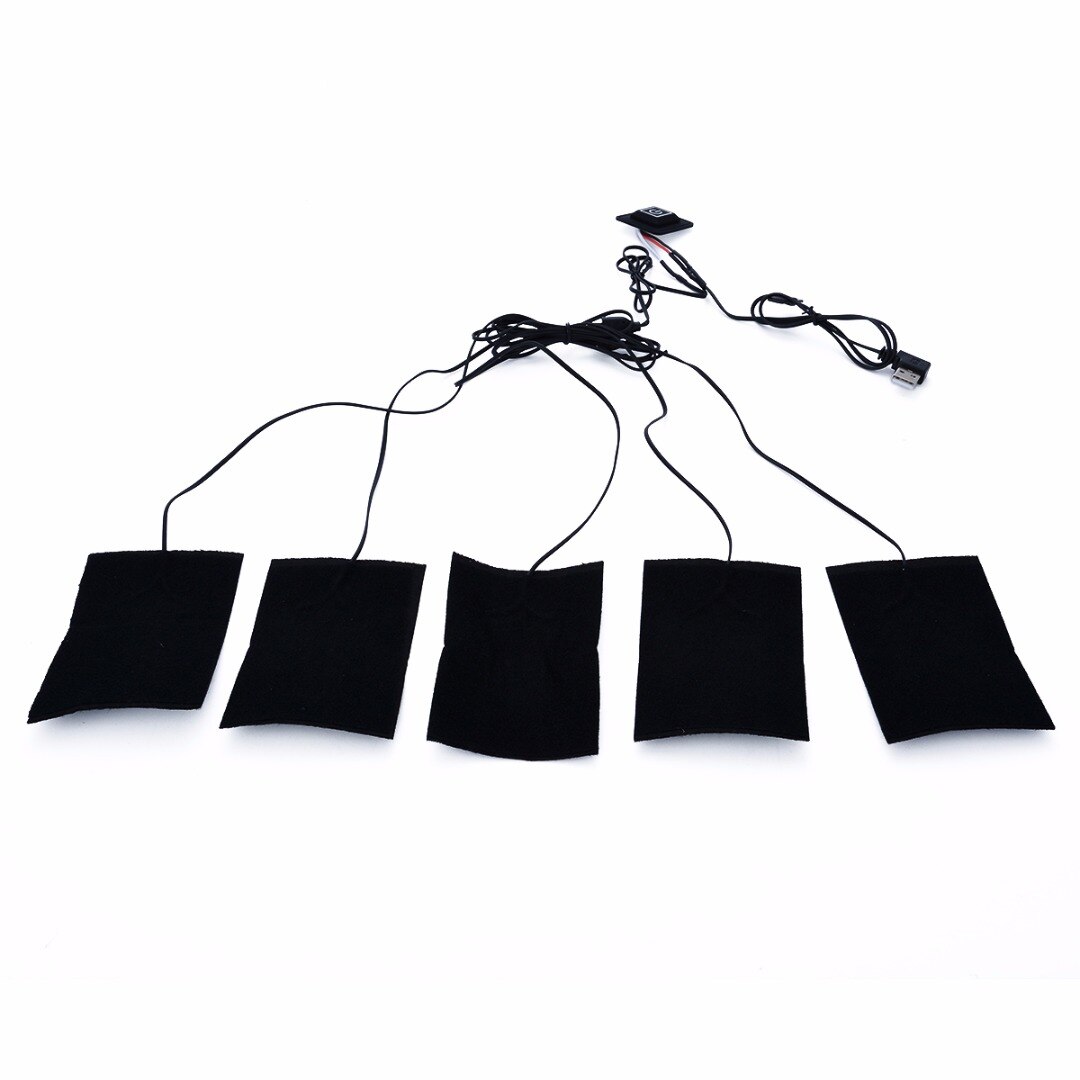 1 set usb elektriska värmedynor för självuppvärmda kläder termiska utomhuskläder uppvärmd jacka västar mobil värmeutrustning