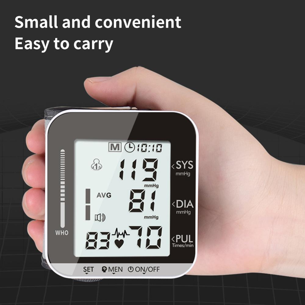 Protable Sphygmomanometer Tonometer Digital Wrist Blood Pressure Monitor Heart Rate Meter mechanical tonometer Tensiometro