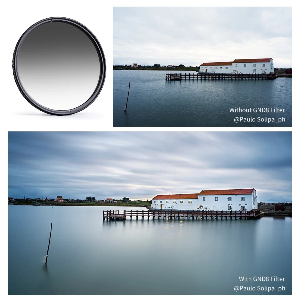 K &amp; F Concept Nona-X Hd Zachte GND8 ND8 Lens Filter Gradiënt Nd 49/52/55/58/62/67/72/77/82Mm Gradiënt Neutrale Dichtheid Camera Lens
