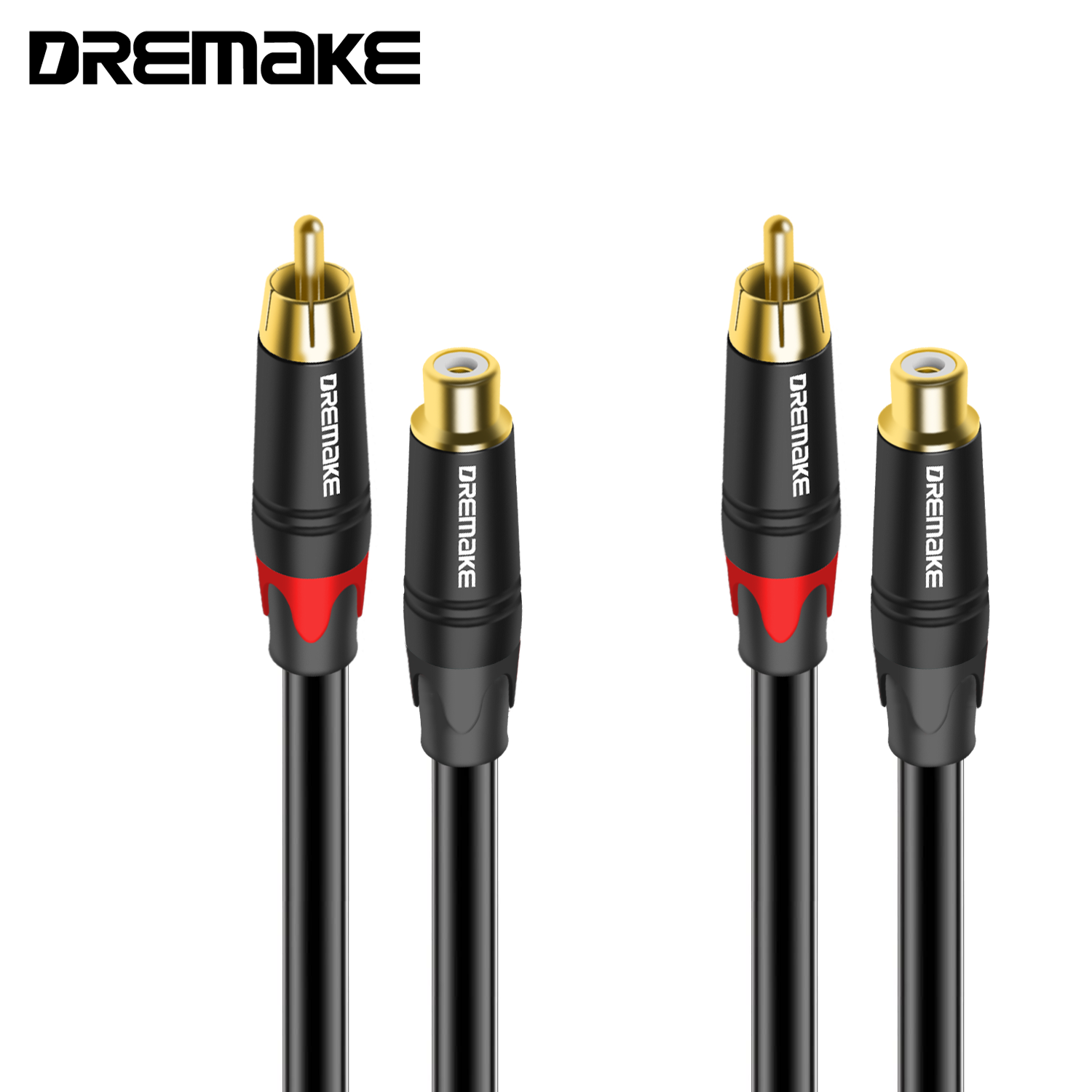 Rca Verlengkabel 2 Rca Mannelijk Naar 2 Rca Vrouwelijke Stereo Audiokabel Adapter Voor Stereo Ontvanger Luidsprekerversterker