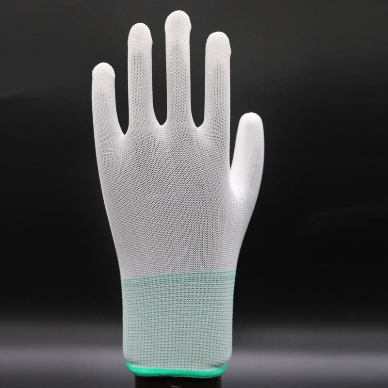 1 paar Antistatik-handschuhe Anti Statische ESD Elektronische Arbeits Handschuhe Pu Finger Beschichtet Finger PC Gleitschutz Für Finger Schutz