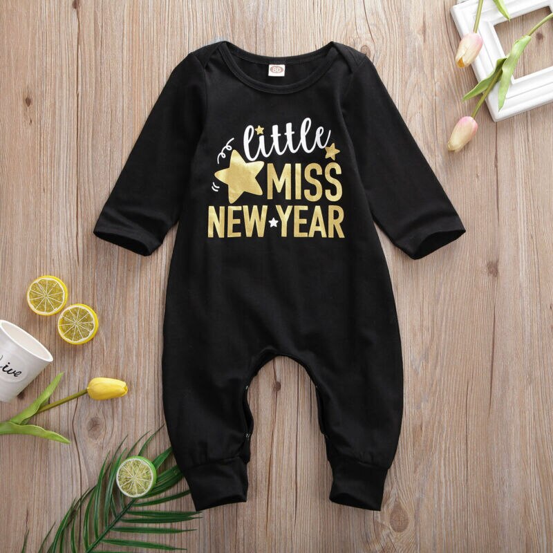 Kids Baby Meisje Kleding Miss Jaar Brief Gedrukt Romper Jongens Outfits Katoenen Baby Kleding Baby Boy Kleding