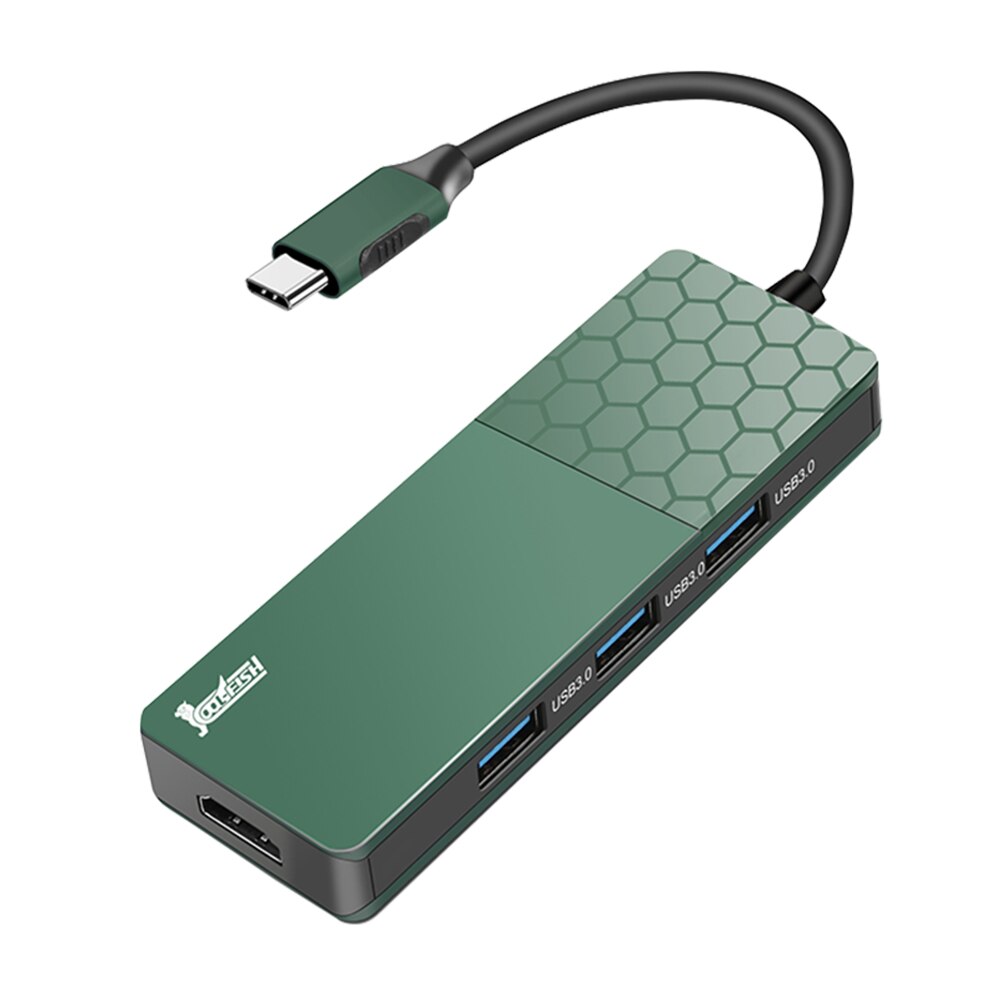 Notebook Smartphone Uitbreiding Converter Usb C Hub Usb 3.1 Type C Naar Usb 3.0 4K Hdmi-Compatibel 100W Pd Kaartlezer Adapter
