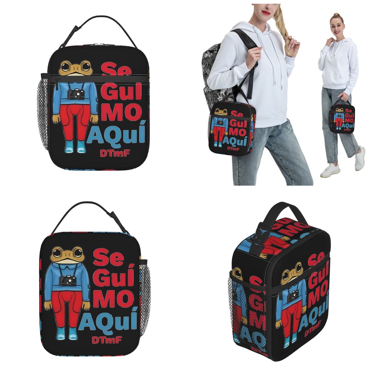 Bad Bunny DTMF Debi Tirar Mas Fotos Insulated Lunch Tote Bag For School Food Container Portable Cooler Thermal Lunch Boxes