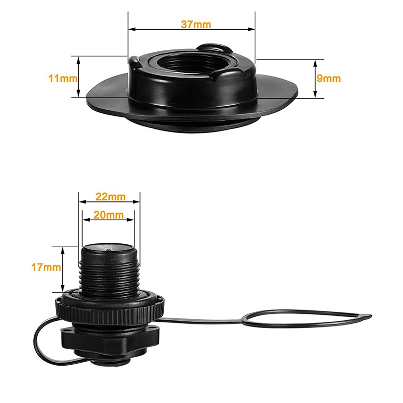 4 Piece Boston Valve Replacement Universal Air Valve for Inflatable Raft Pool Boat Kayak Replacement
