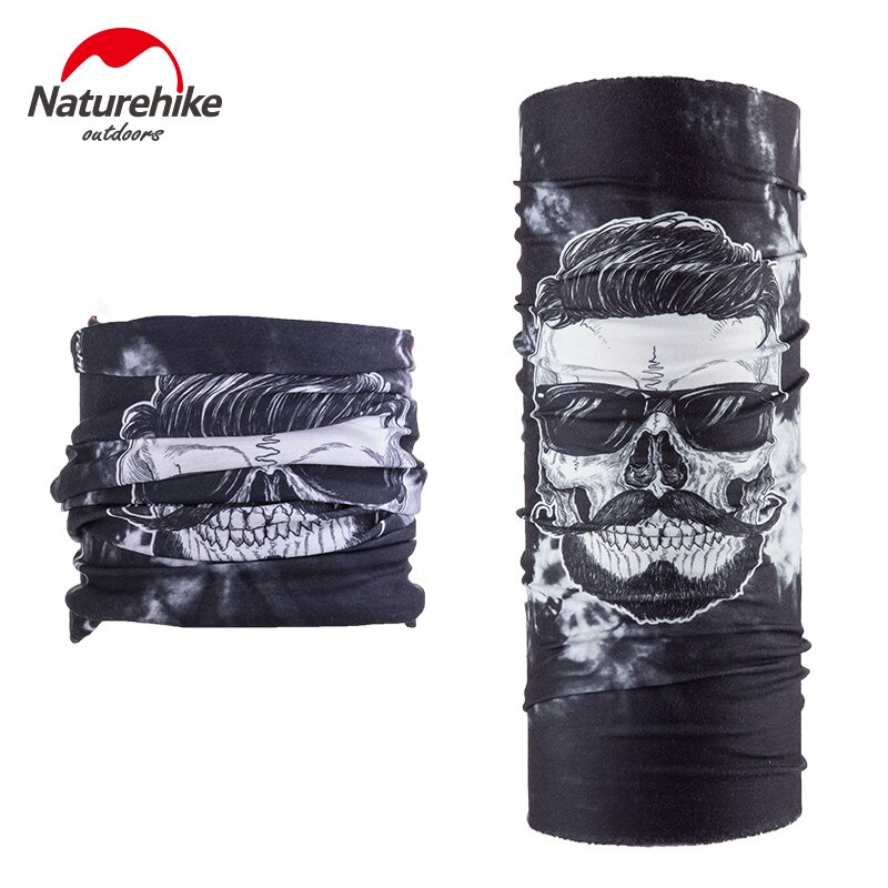 Naturehike wandelsjaal hoofdband outdoor kamperen wandelen fietsen fiets hoofddoek magisch ademend hoofddeksel  nh17 t 020- j: Zwart masker