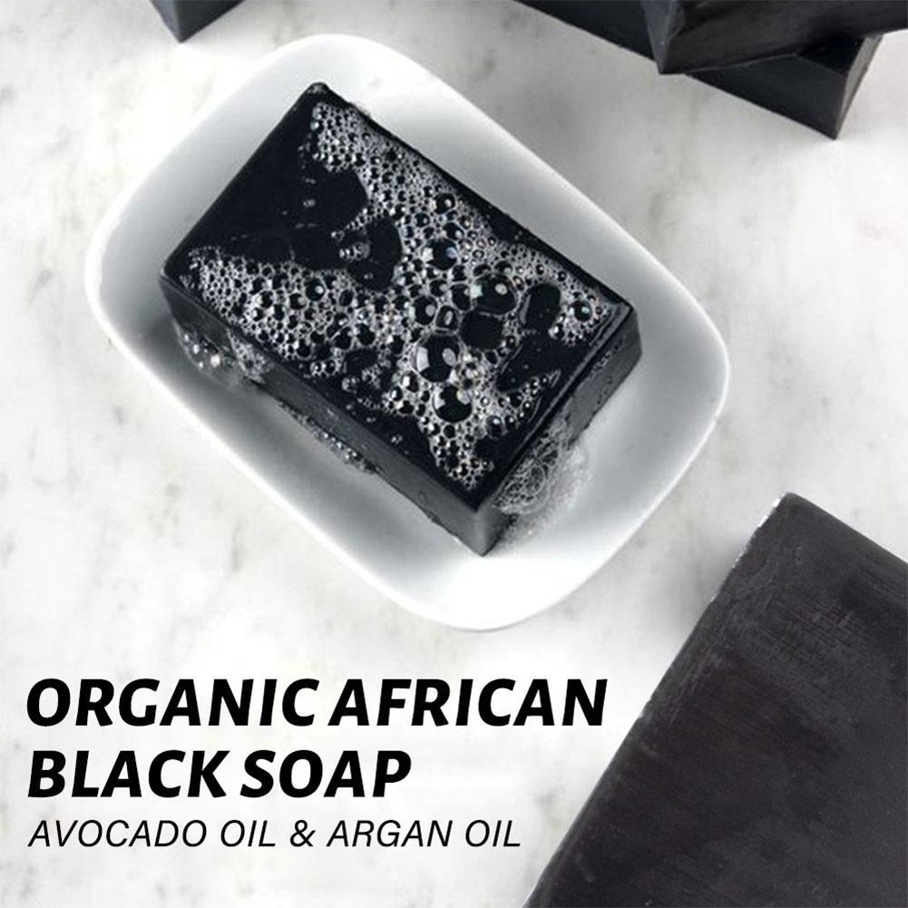Jabón de bambú de turmalina Natural, jabón negro de turmalina de 50g, carbón de Jabón tradicional de hierbas para acné, energía y acné, K8I6 Ac, 1 unidad