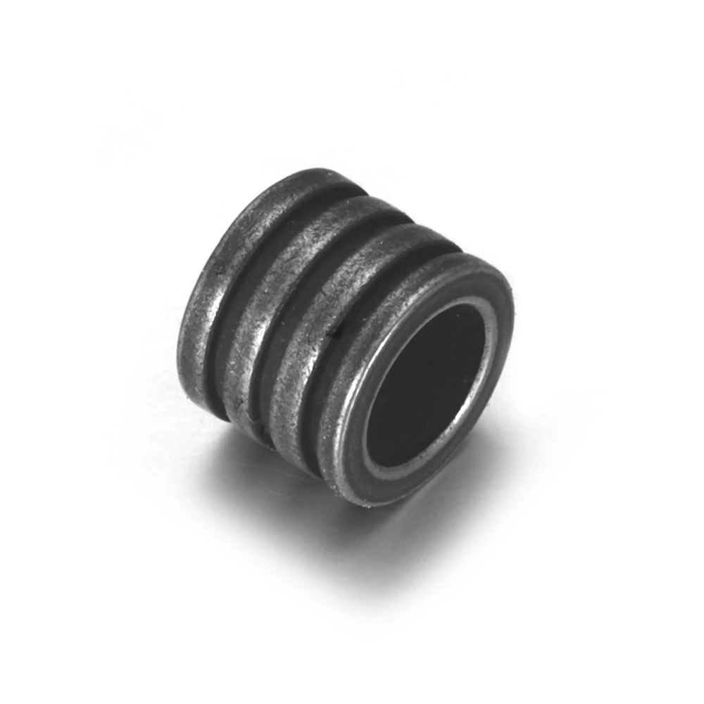 1piece Stainless Steel 6.5mm Hole Size Spacer Hair beard Beads DIY Paracord Knife Lanyard Jewelry Accessories Bracelet Making