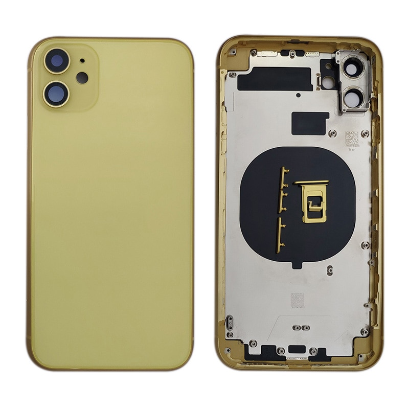Best For iPhone 11 Back Glass Middle Frame Chassis Full Housing Assembly Battery Cover door