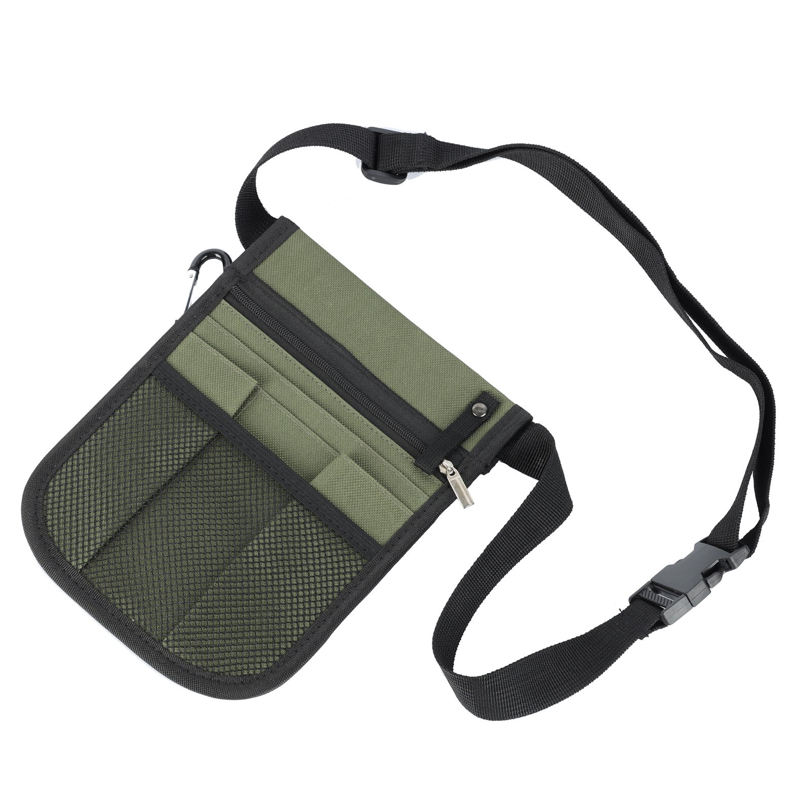 Nurse Nursing Belt Organizer Waist Bag Pouch for Nurse Accessories 2 Sided - 8 Pocket Organizer Utility Belt: Army green