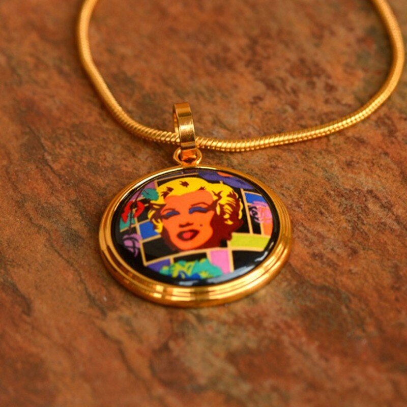 Mirage monroe s cloisonne koru emali 26mm pyöreä kaulakoru riipus naiselle etniseen tyyliin naisen riipus ketjulla