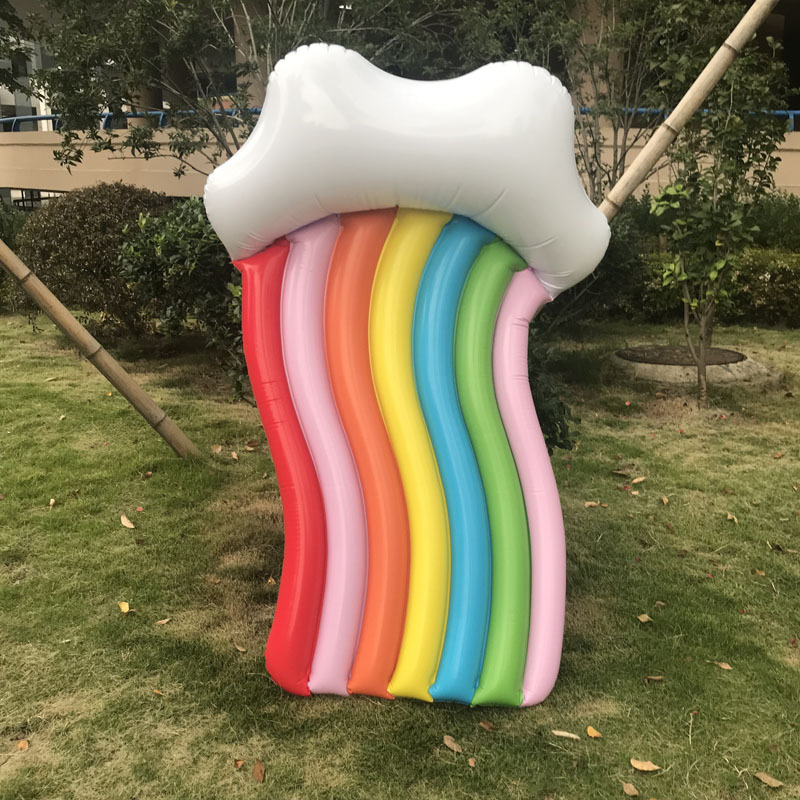 Riesen Regenbogen aufblasbare schwimm wasser Matratze, sommer strand schwimmen pool spielzeug, festival party schwimm, für erwachsene und kinder