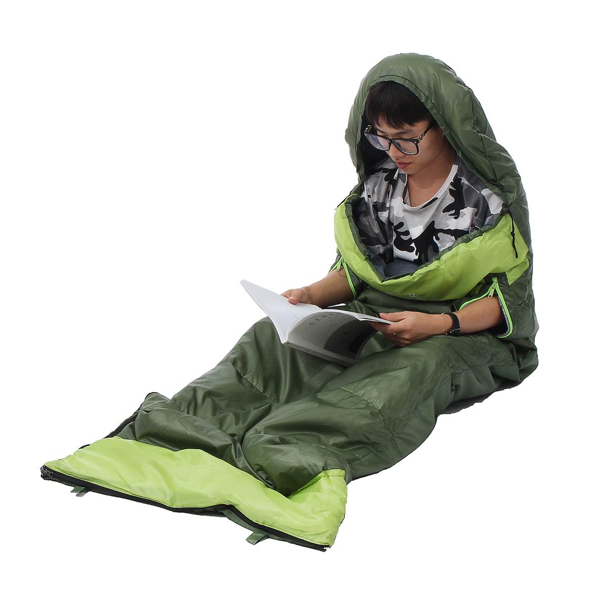 Outdoor Camping Sleeping Bag winter warm Ultralight Compression Pack Envelope Waterproof Spliced double Sleeping bag +Storag bag