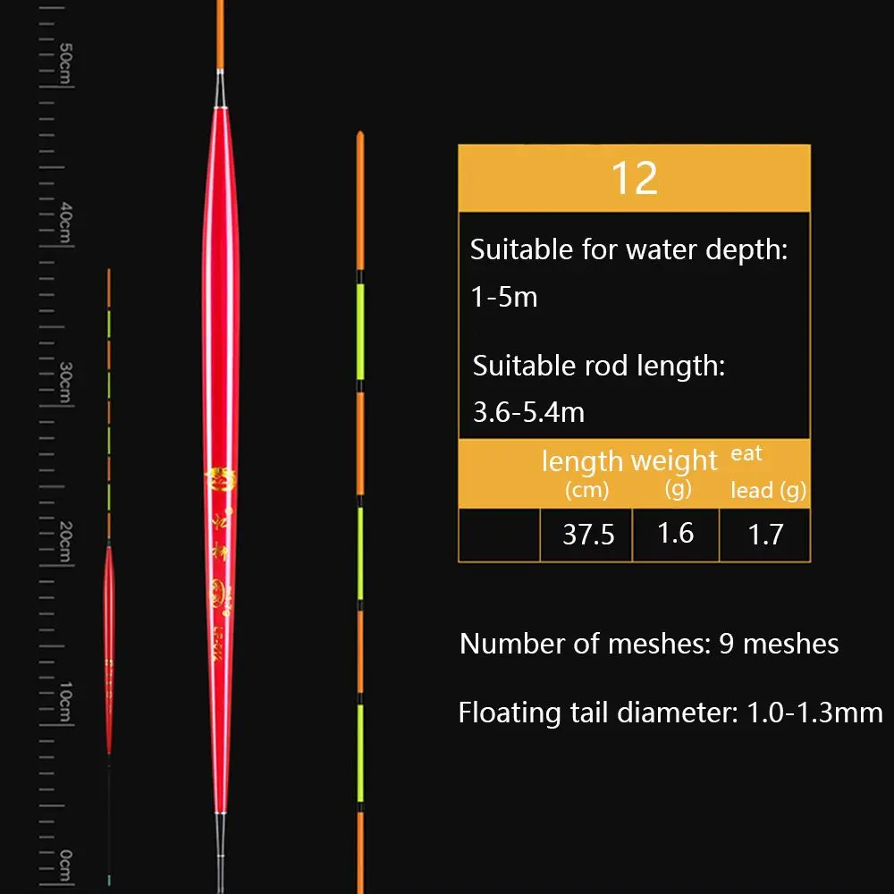 1pc fiskeflöten i trä, balsaflotte, peche, karp, tilapia, flytande bobbers, träflöte, fiskeredskapstillbehör: Vinröd