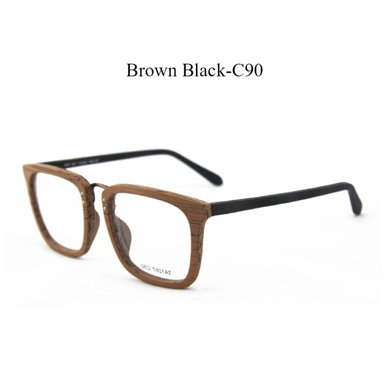 Hdcrafter träglasögonbågar män optiskt receptbelagda läsglas glasögonbågar träglasögon lunette de vue: C90