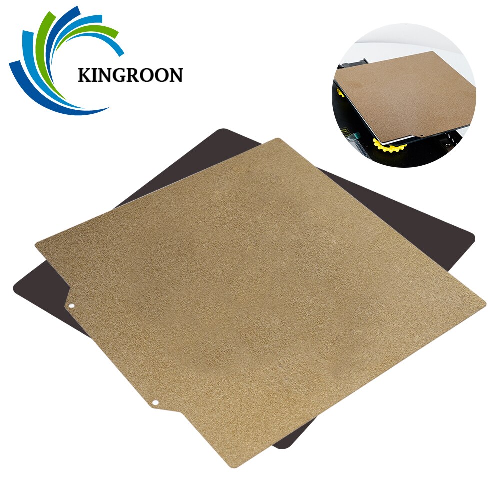 Kingroon pei aufkleberentfernungs-federstahlblech 3d drucker-heizbettbett vorappliziert pei flex magnetbasis für  kp3s ender 3