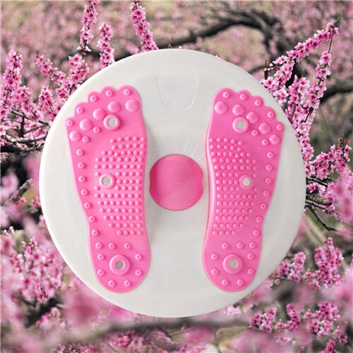Twist Board Sports Twister Plate Waist Body Foot Massage Disc Balance Aerobic Exercise Fitness Waist Figure Twister Round Plates: Pink
