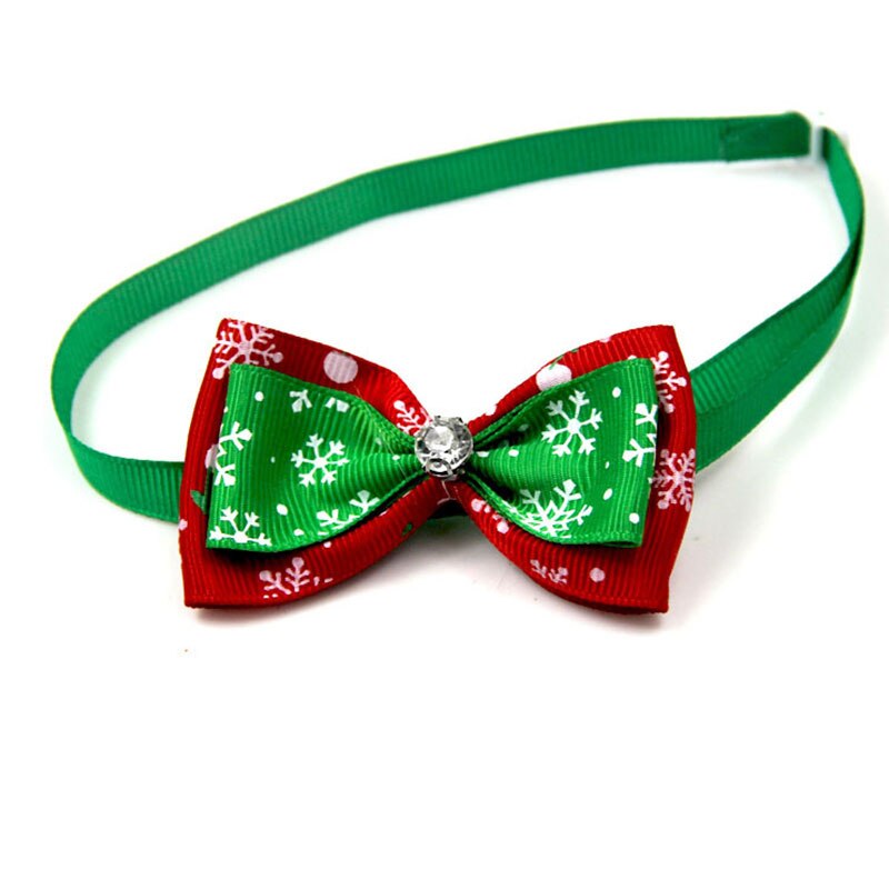 1pcs Reflective Pet Bow Tie Pet Collar Puppy Bows Cat Kitten Necktie Lovely Pets Grooming Accessories Pet Christmas Series: 09