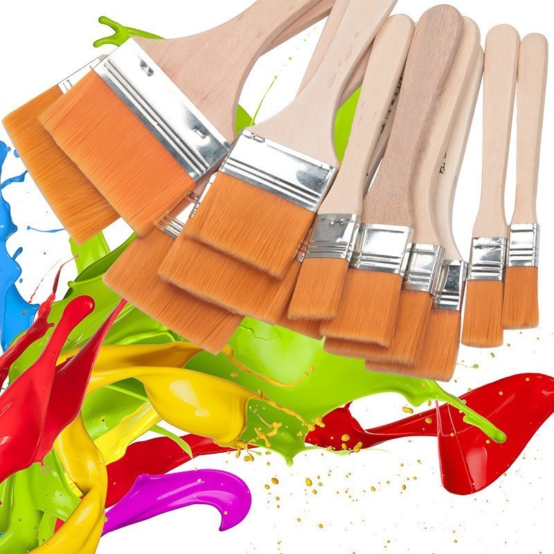 Reeks Verschillende Verfborstels Dit Is Een Borstel Om Kunst Te Schrijven En Tekenen Zwarte Witte Haarborstel Plaatsen Grootte Image208783231