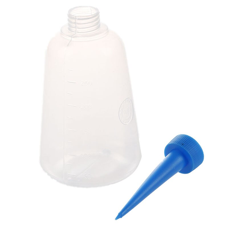 Clear White Blue Plastic Liquid Glue Applicator Bottle