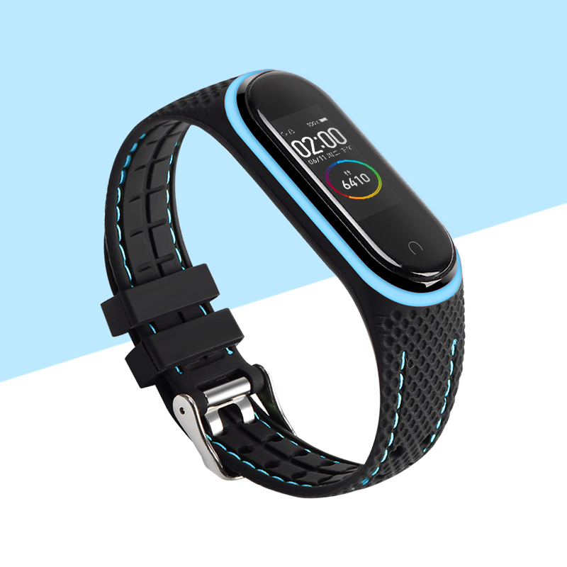 Silikone til xiaomi mi band 4 rem armbånd sport gummi urrem udskiftning smartwatch rem til mi band 3 4 5 6 7 armbånd