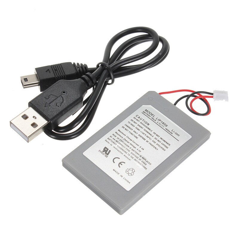 1800 mah 3.7 v Vervangende Batterij Voeding + USB Data Charger Cable Koord Pack voor Sony Playstation 3 PS3 Controller
