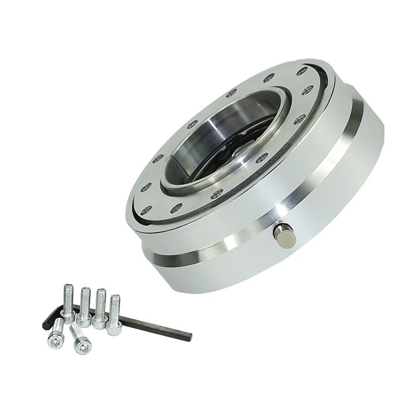 Hamsit Racing Modified Steering Wheel Thin Quick Release Device Kit 7 Color Accessories High-end Security anti-theft convenient: Silver