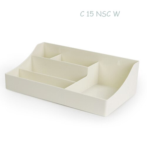 Syth skrivebord blank plast kosmetikk arrangør sminke oppbevaringsbokser søppel plast kosmetikk oppbevaringsboks mangfoldig kosmetisk arrangør: C 15