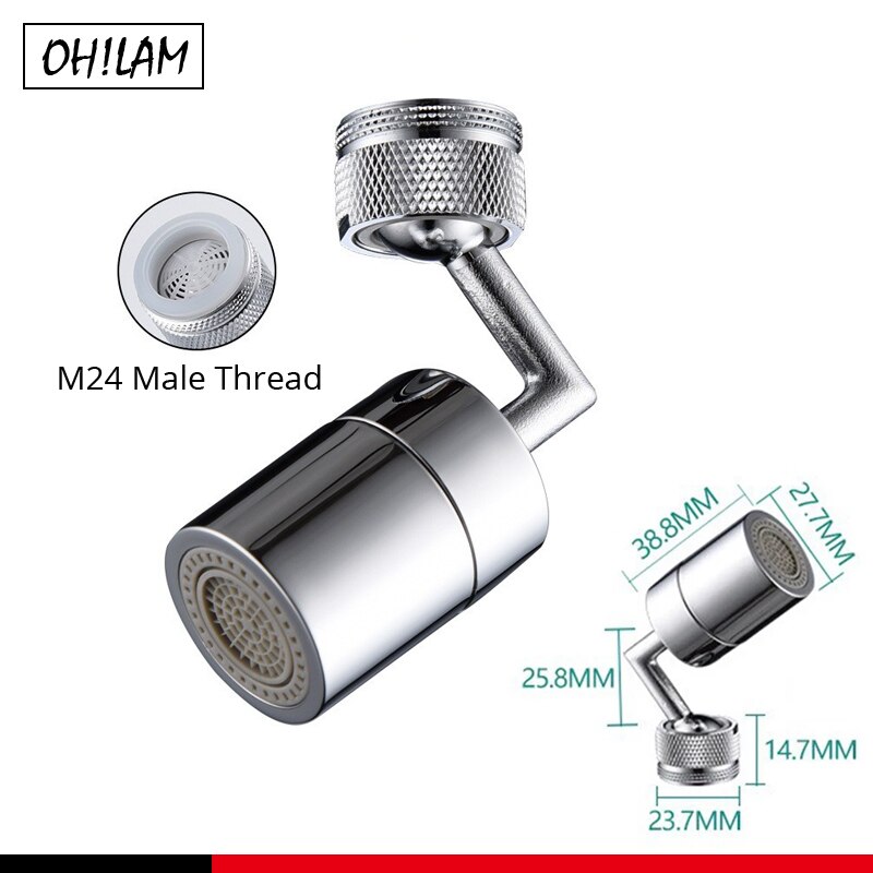 Swivel Mondstuk Universele Splash Filter Badkamer Kraan Vervanging Bibcocks Wastafel Kraan Tool Mengkraan Waskolf Beluchter Douchekop: M24 Male